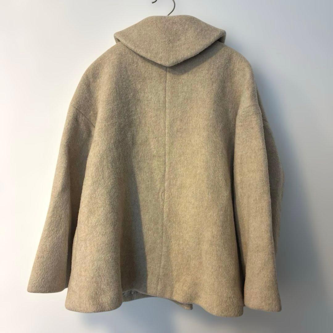 bulle de savonウールカシミヤメルトンセーラーカラーコート　ベージュ