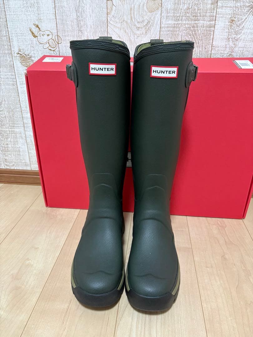 専用 25.5〜26㎝☆新品HUNTERレインブーツUK7 ハンターバルモバル