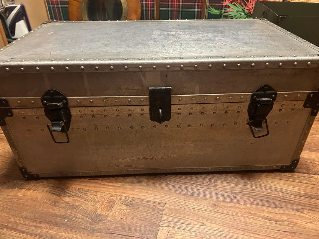 アンティーク　トランクコンテナ　中敷あり