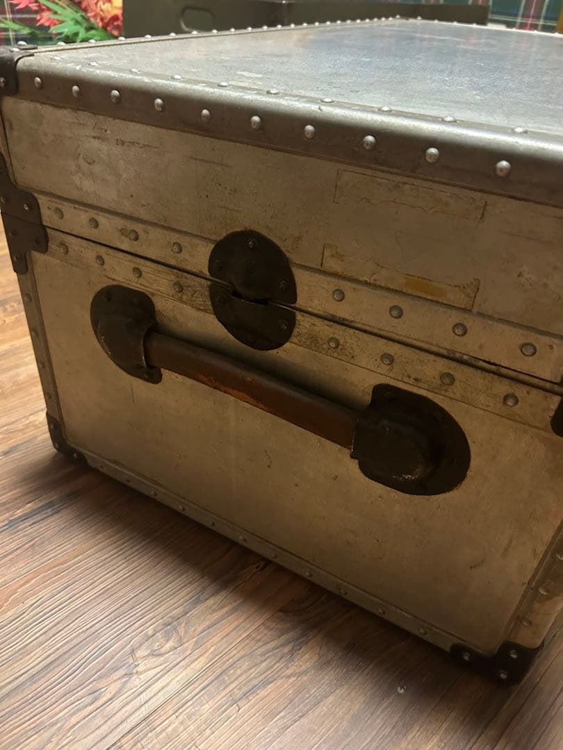 アンティーク　トランクコンテナ　中敷あり