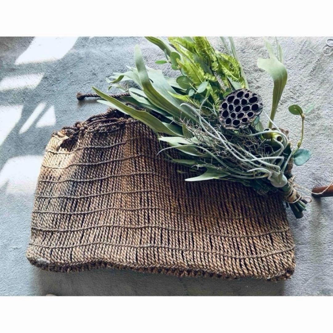 み*ね様 シナ カゴ　大サイズ マルシェ カゴ 網 吉田玲香 シャビーシック 襤