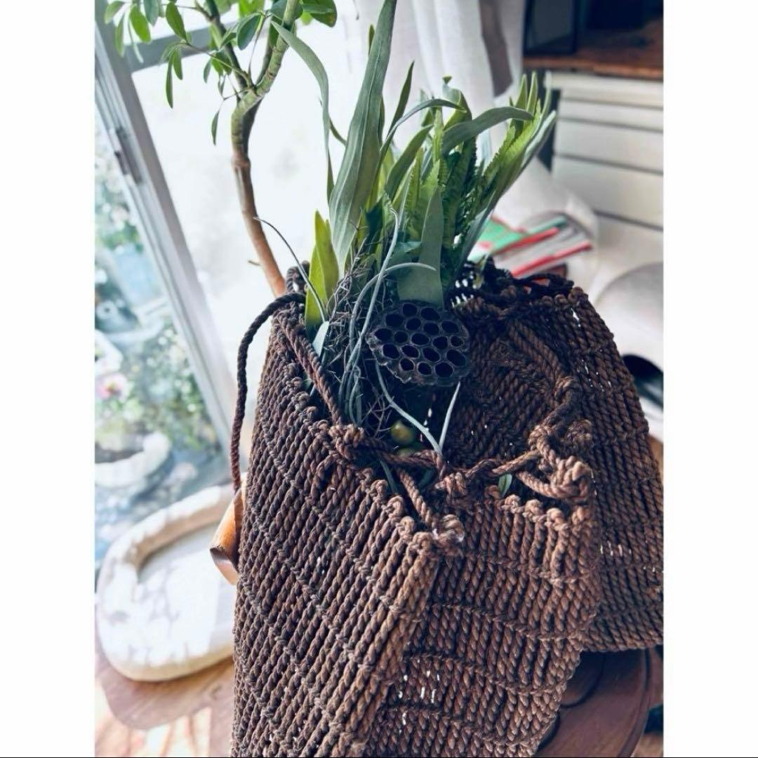 み*ね様 シナ カゴ　大サイズ マルシェ カゴ 網 吉田玲香 シャビーシック 襤