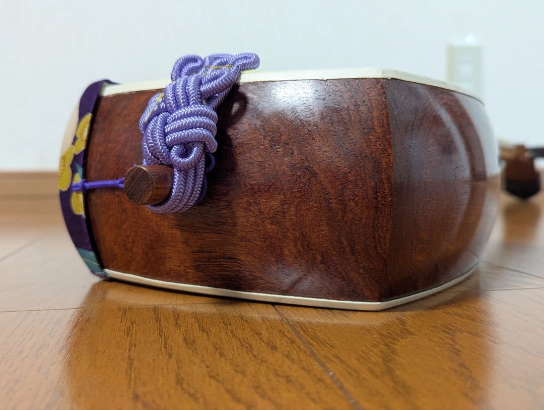 三味線 中棹 花梨 和楽器 弦楽器 ソフトケース付き 高級