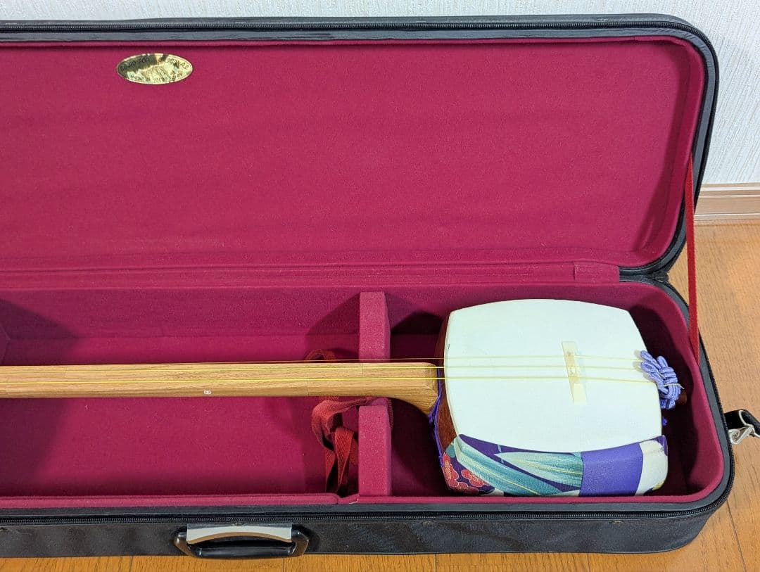 三味線 中棹 花梨 和楽器 弦楽器 ソフトケース付き 高級