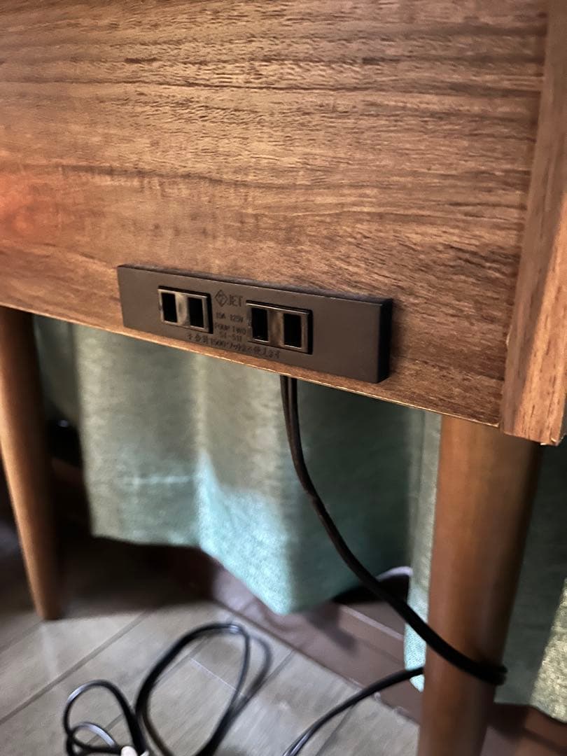 ウッド調ドレッサー・鏡台 引き出し付き