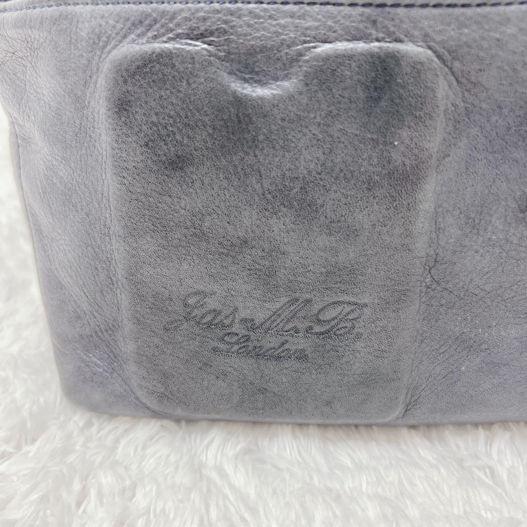 【美品】Jas M.B. London ショルダーバッグ　立体エンボス加工　真鍮