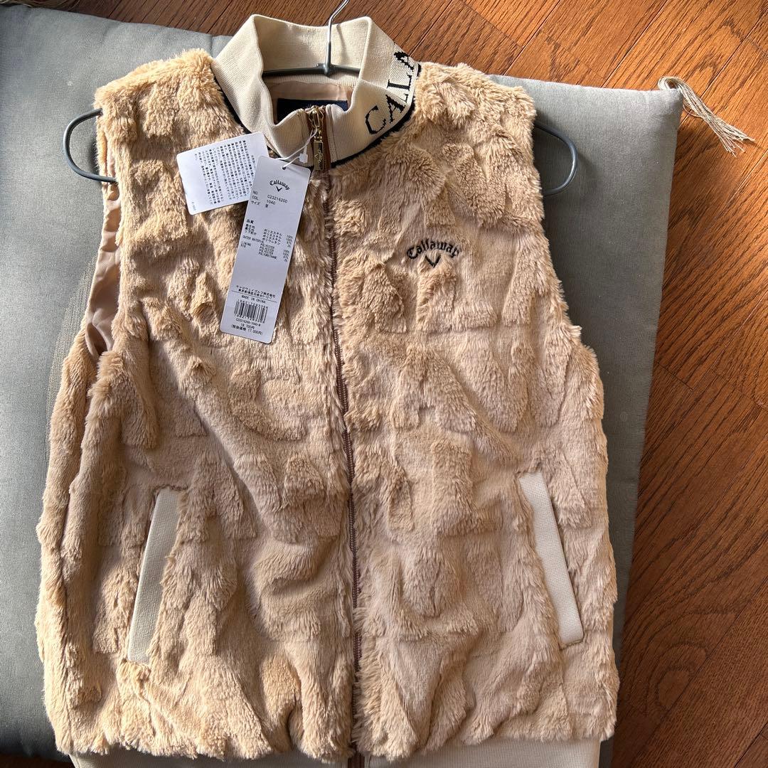 Callaway レディース フリースベスト ベージュ