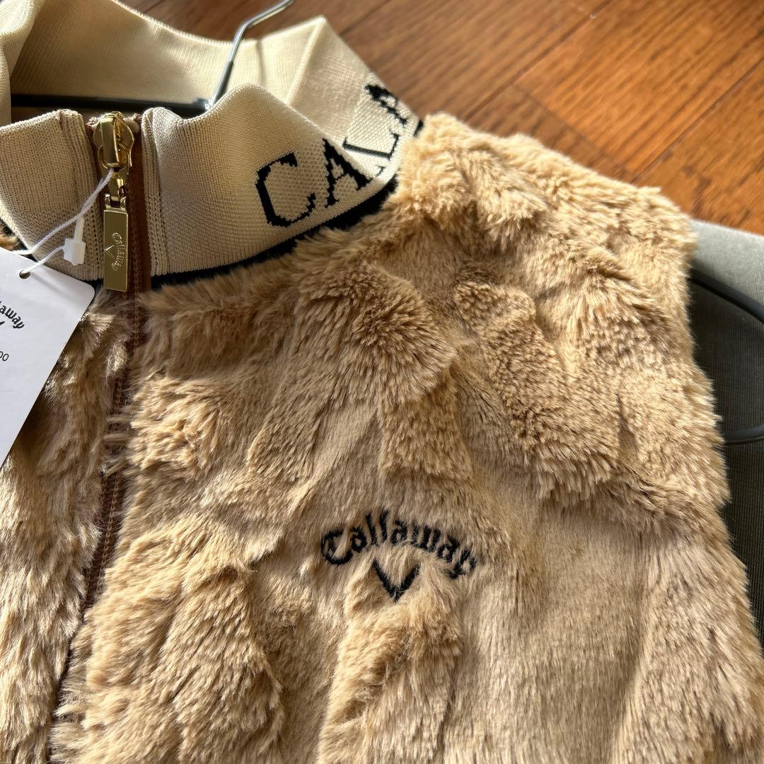 Callaway レディース フリースベスト ベージュ