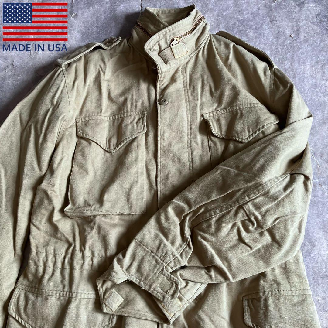 80's ベージュ カーキ M65フィールドジャケット アメリカ製 廃盤 S-R