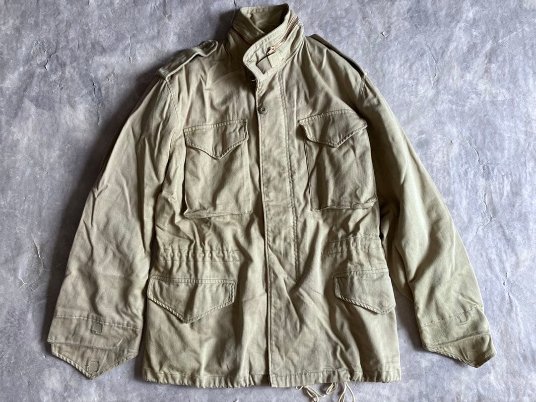 80's ベージュ カーキ M65フィールドジャケット アメリカ製 廃盤 S-R