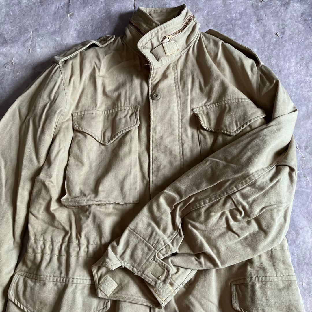 80's ベージュ カーキ M65フィールドジャケット アメリカ製 廃盤 S-R