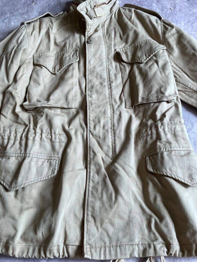 80's ベージュ カーキ M65フィールドジャケット アメリカ製 廃盤 S-R