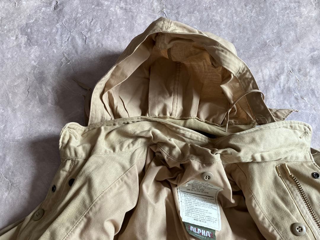 80's ベージュ カーキ M65フィールドジャケット アメリカ製 廃盤 S-R