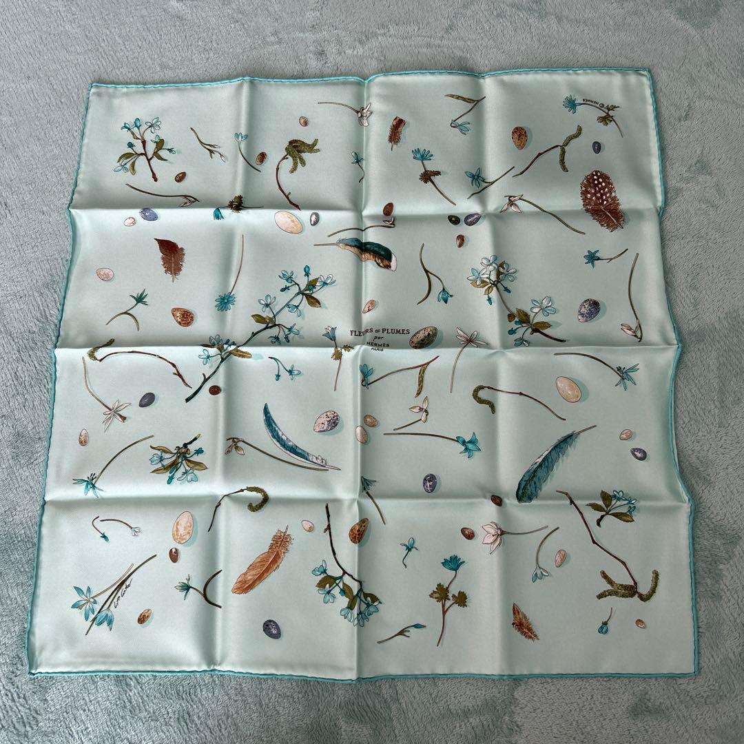 ペ*レ様 HERMES シルク 花柄 ハンカチ