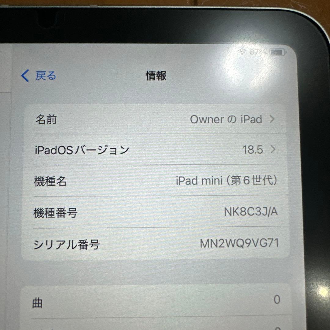 バッテリー100%iPad mini 6 Cellular 64GB 純正ケース