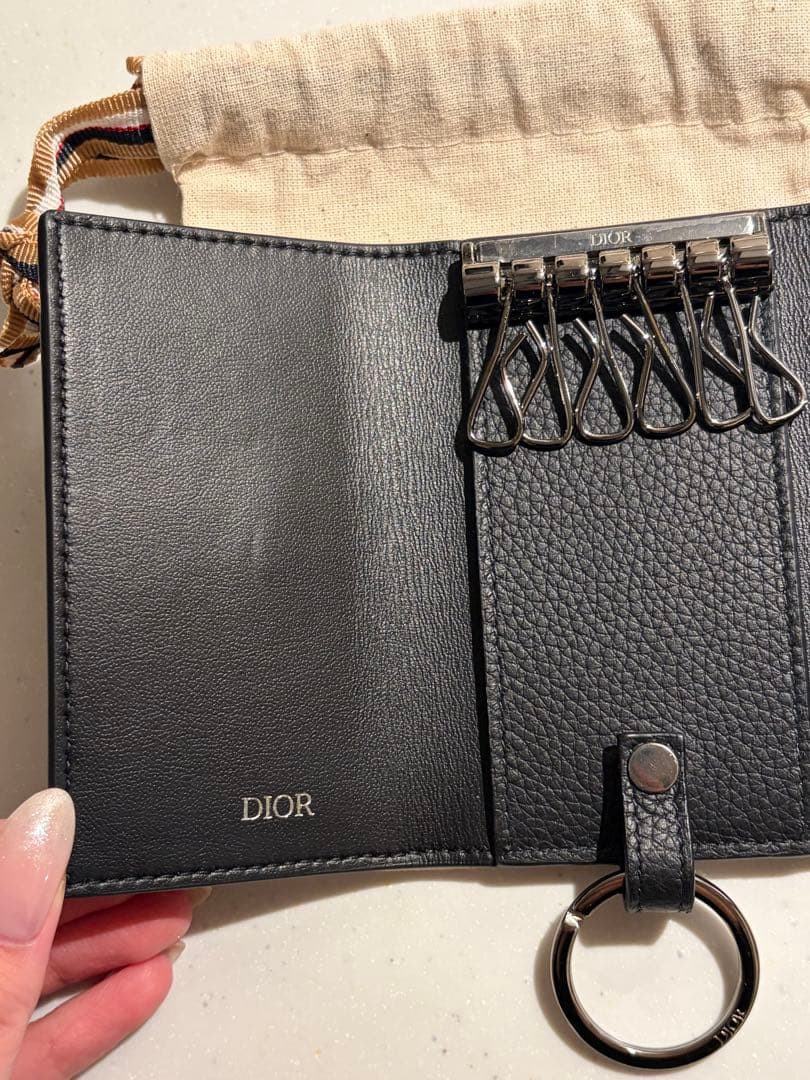 DIOR ブラック レザー キーケース