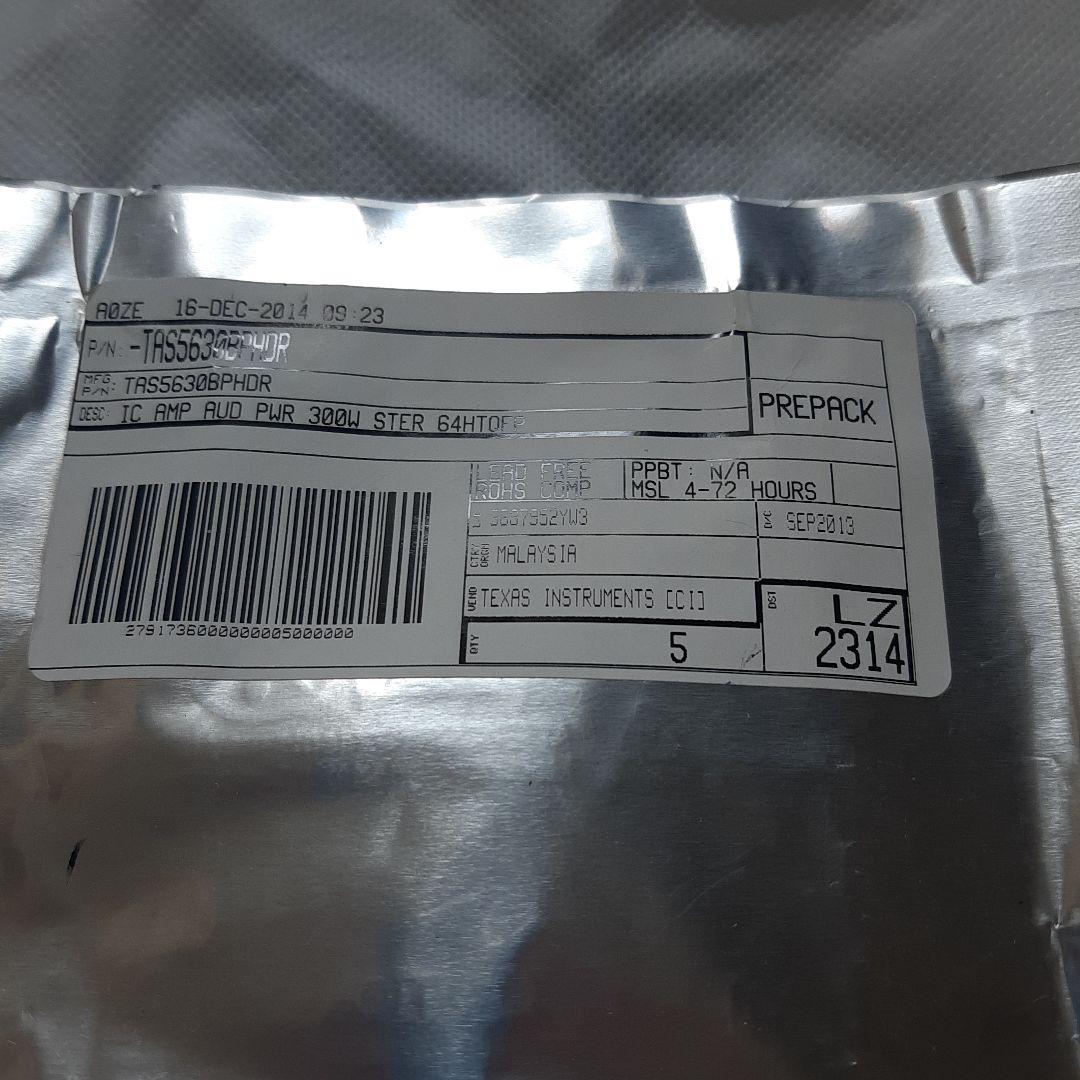 Texas Instruments TAS5630BPHDR　 5個　SET