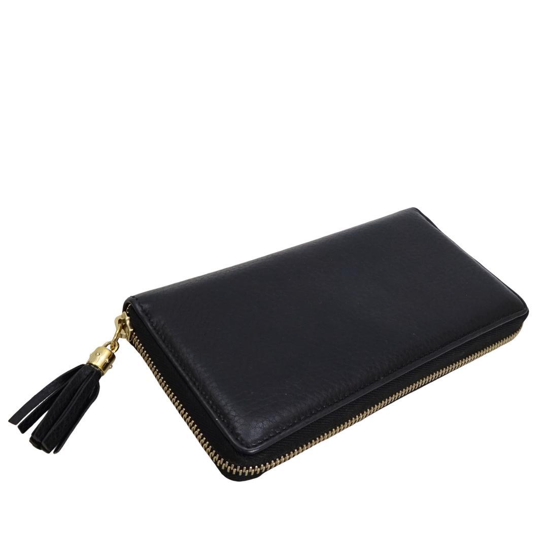 本物良品 ■グッチ■GG インターロッキング タッセル ラウンドファスナー長財布