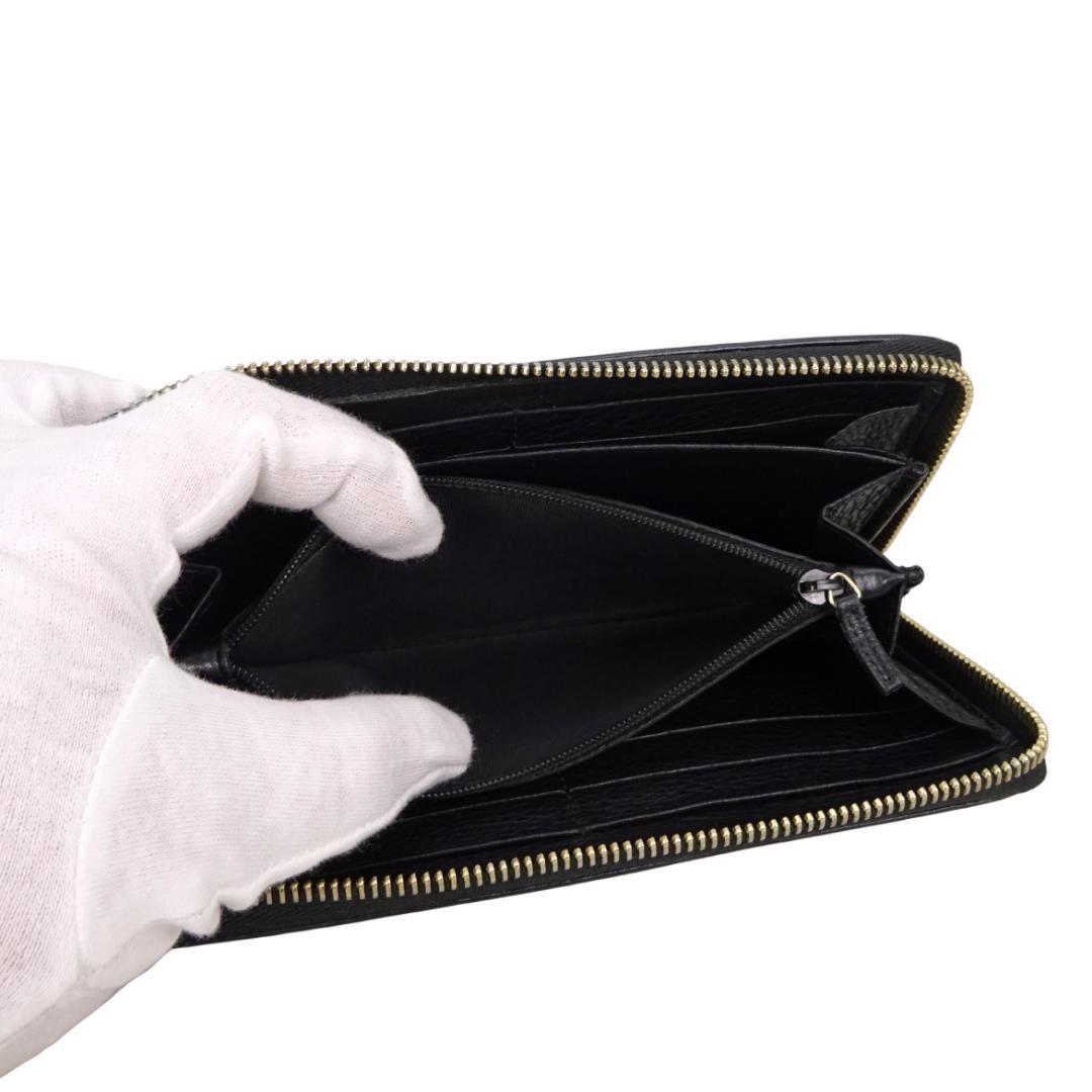 本物良品 ■グッチ■GG インターロッキング タッセル ラウンドファスナー長財布