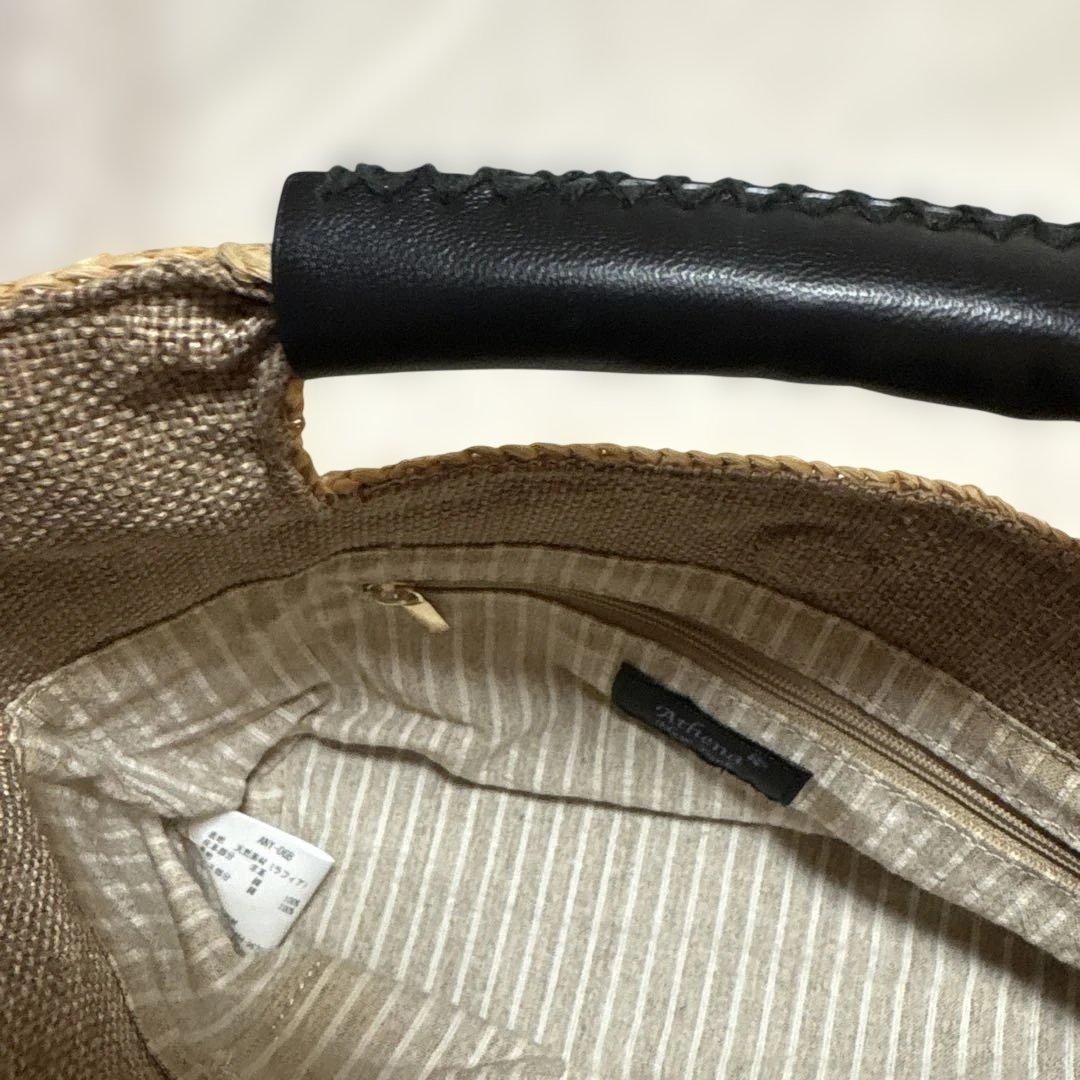 Athena New York 花刺繍かごバッグ