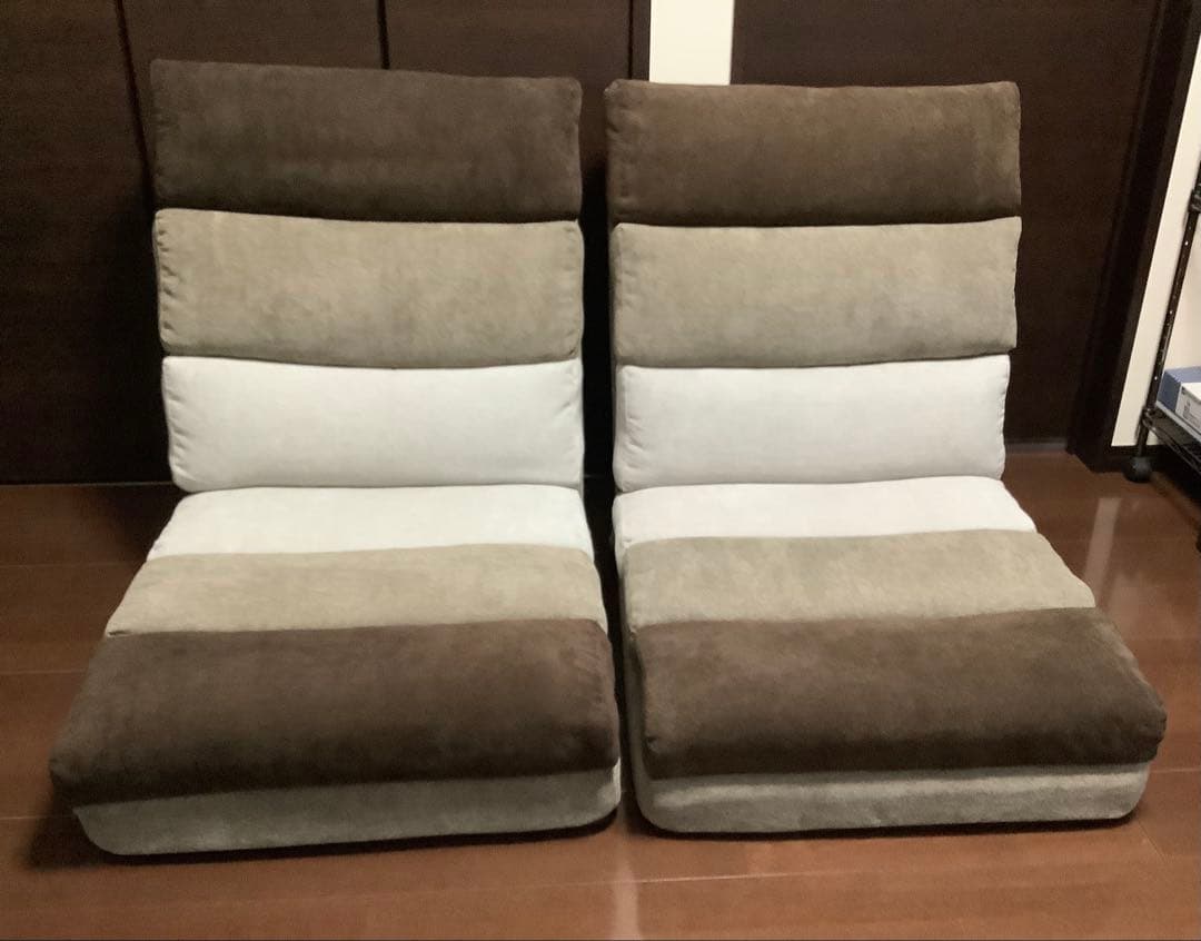 リクライニング座椅子 ブラウン グレー　愛媛県東温市でのお受け取りのみ