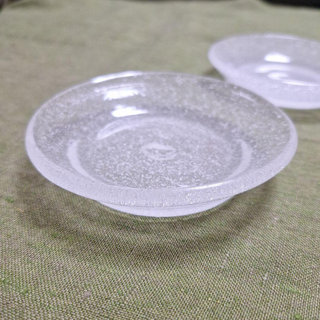 小皿 2枚 小谷眞三さん 倉敷ガラス　吹きガラス
