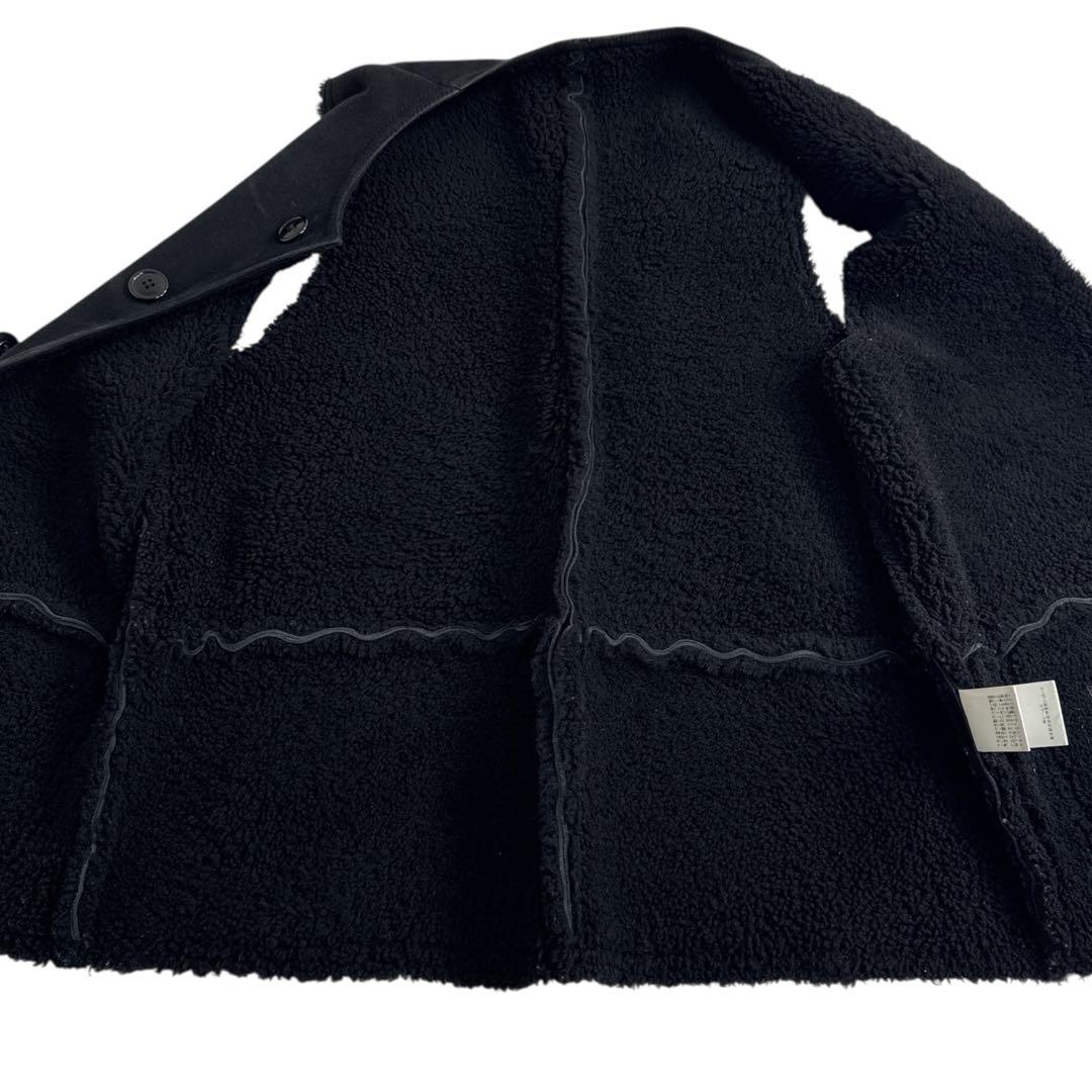 【本革】BEAMS PLUS リアルムートンベスト 黒M 羊革 ビームスプラス