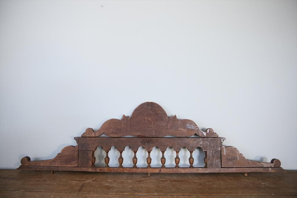 フランスアンティーク木製パーツ/壁飾りウォールアート/彫刻オブジェ(90-141