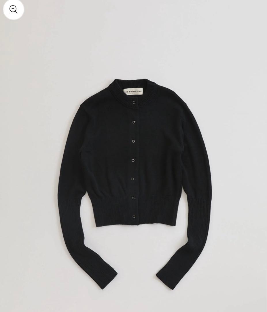 THE SHINZONE LONG RIB CARDIGAN ブラック