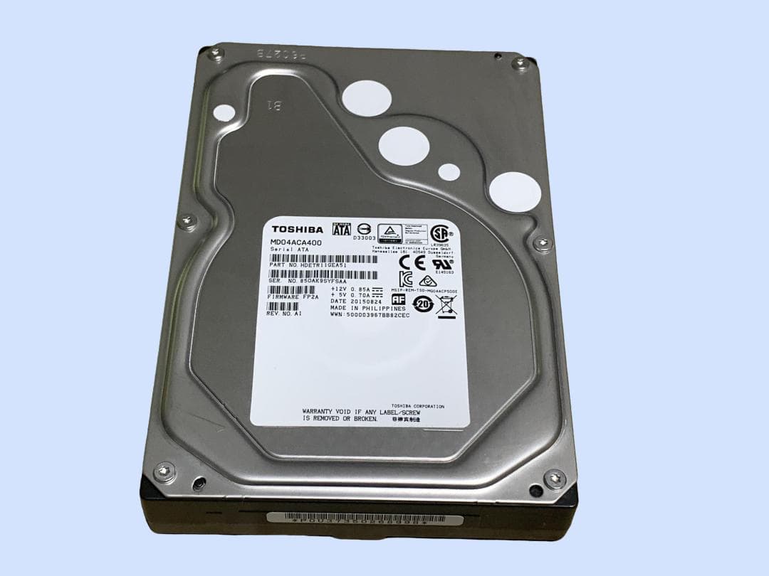 M9847 TOSHIBA MD04ACA400 4TB HDD 3.5インチ