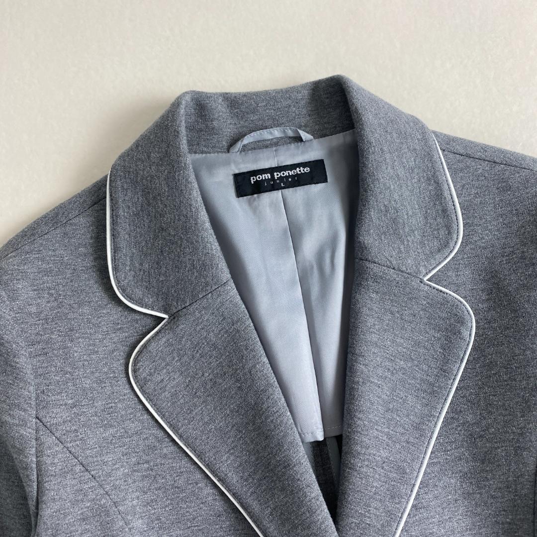 美品　ポンポネットジュニア　スーツ（キッズ）　受験　面接　卒業式　160cm　L