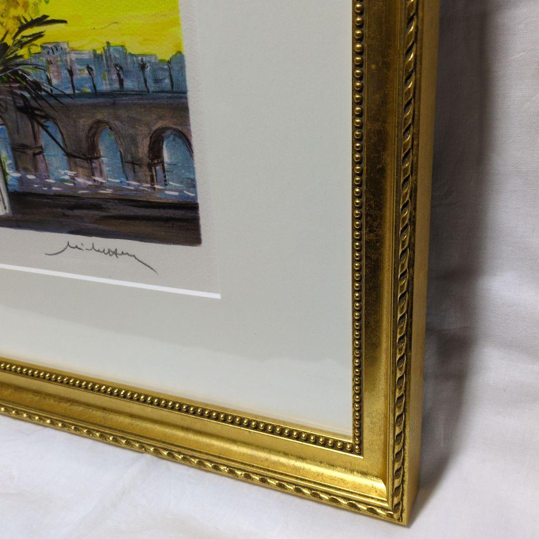 ミシェルアンリ　黄色のブーケ　リトグラフ　石版画　保証書付