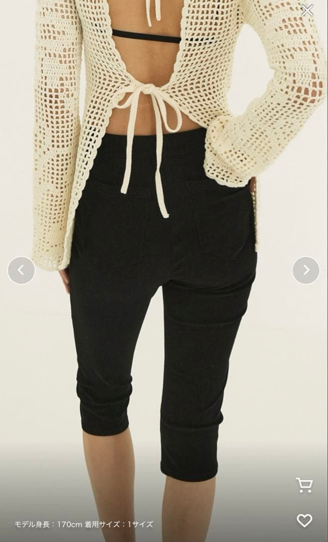 clane カプリリブパンツ