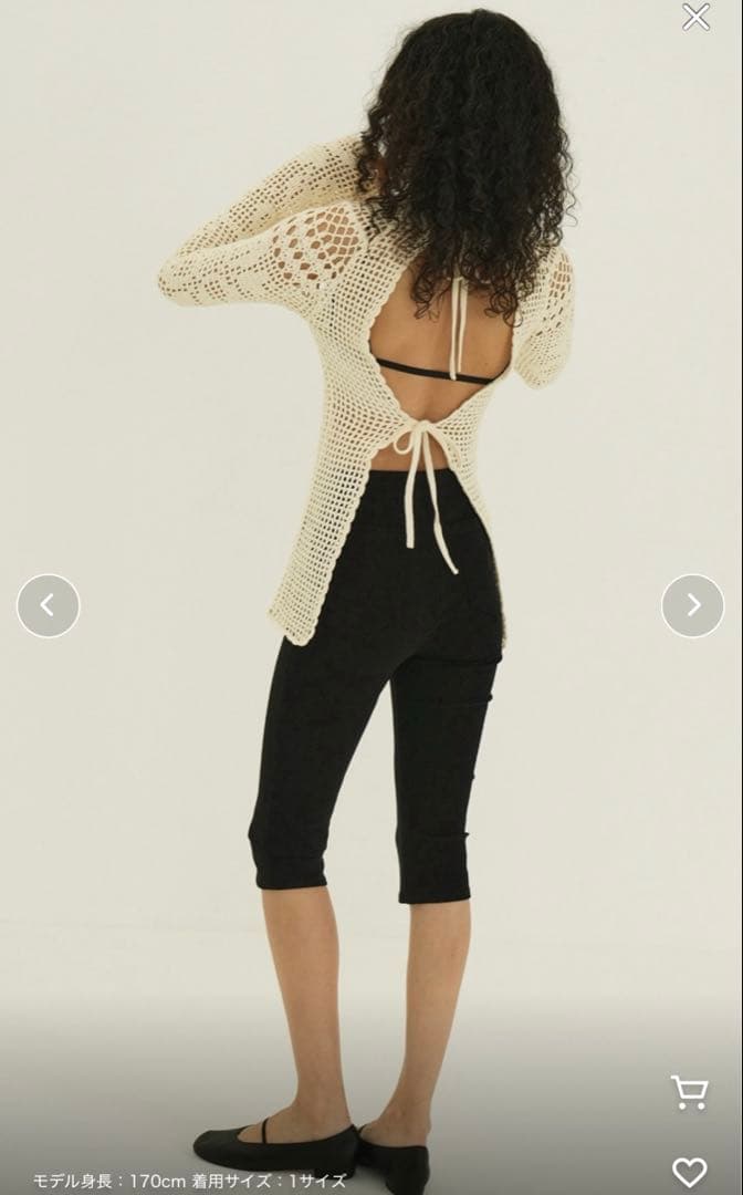 clane カプリリブパンツ