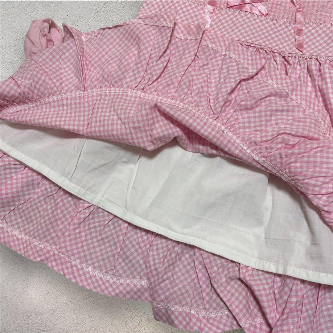 【タグ付き】TRALALA/トゥララ キャミワンピ チェック ピンク