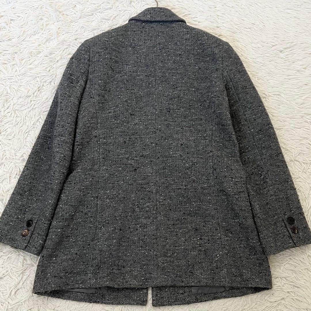 希少✨バーバリーロンドン　ショートコート　ジャケット　カシミヤ混　ツイード　42