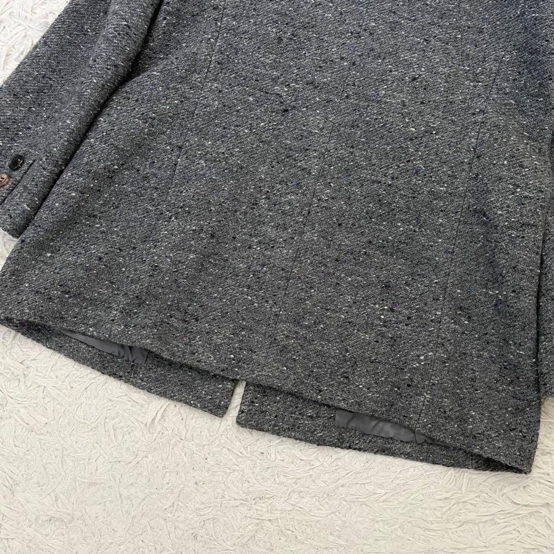 希少✨バーバリーロンドン　ショートコート　ジャケット　カシミヤ混　ツイード　42