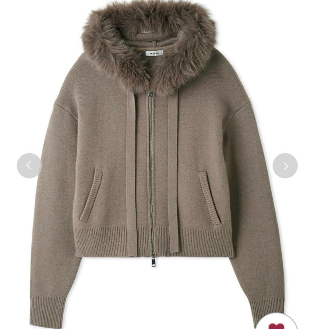 フードファージップニットパーカー　フレイアイディー　FRAY I.D