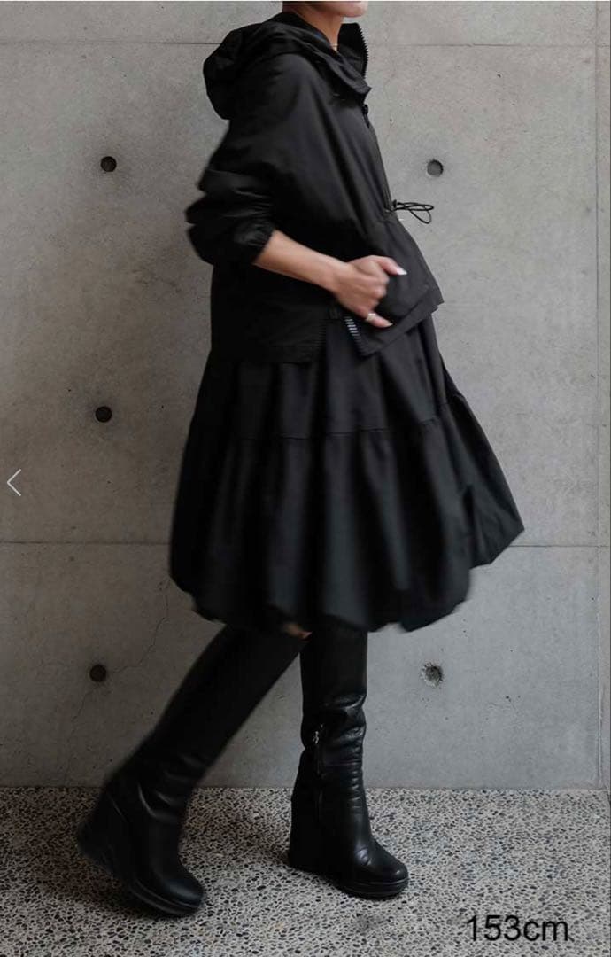 machatt（マチャット）ハーフジップバルーンドレス（ブラック）