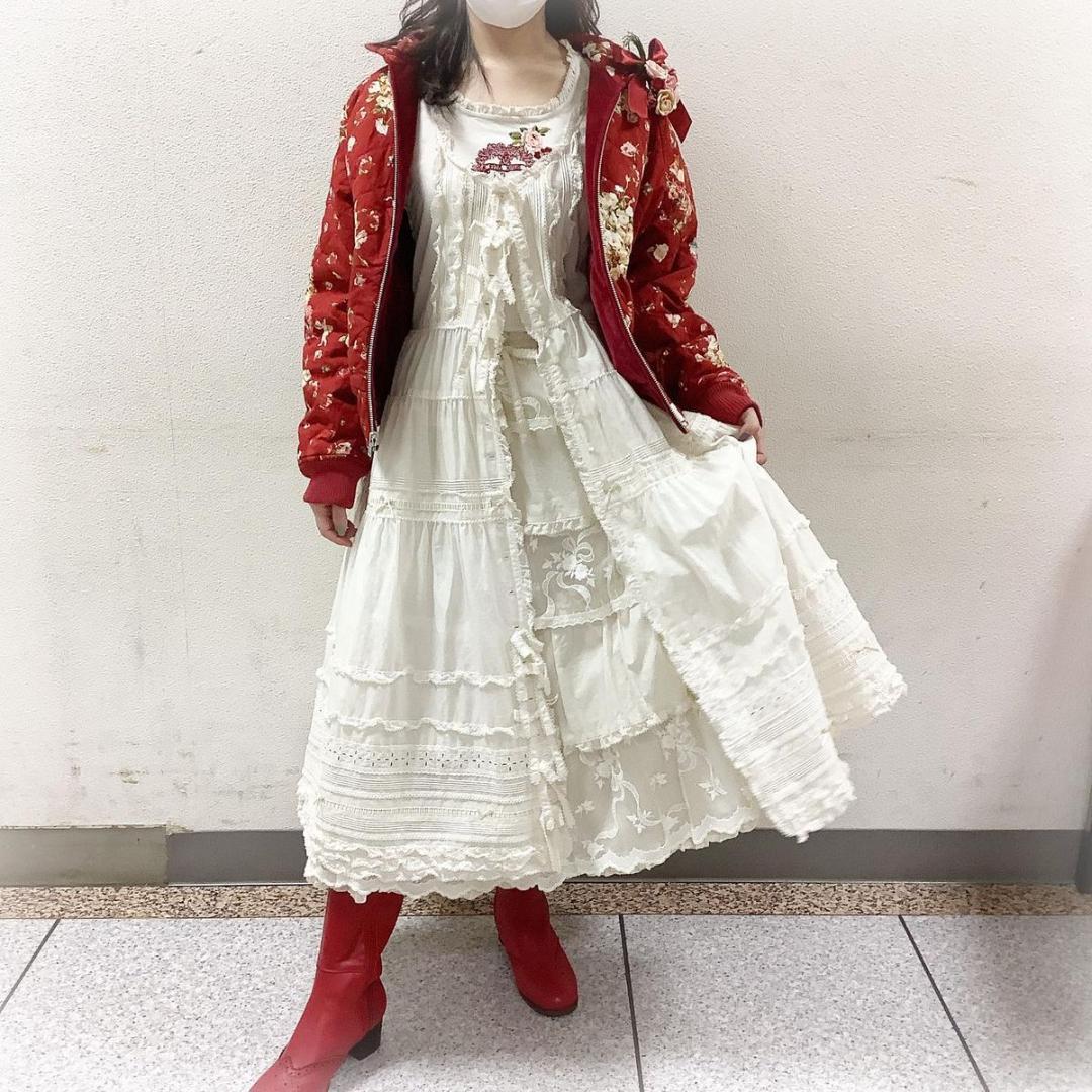 アンジェリークローズ刺繍入りリバーシブルブルゾン★PINKHOUSEピンクハウス