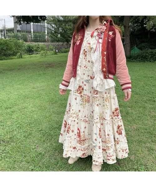 アンジェリークローズ刺繍入りリバーシブルブルゾン★PINKHOUSEピンクハウス