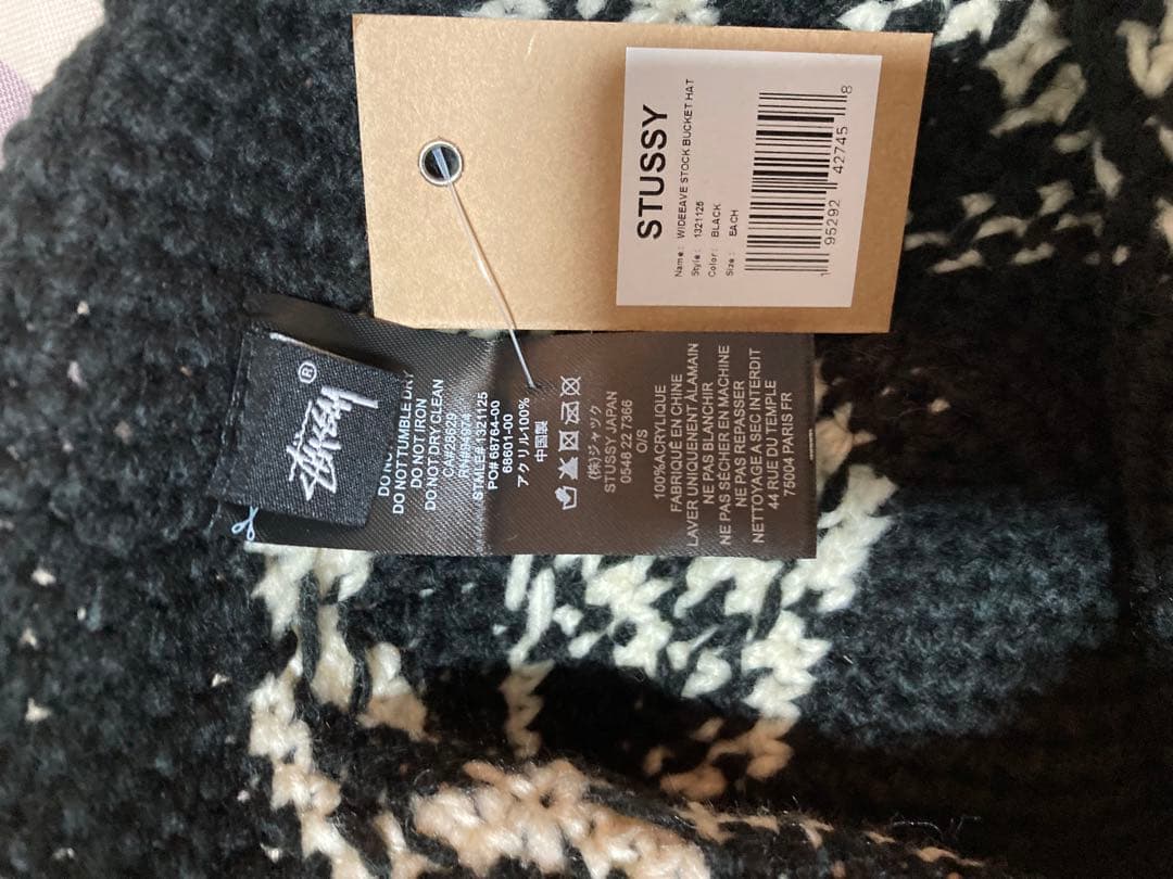 STUSSY BUCKET HAT CHECKER ニット帽 ハット