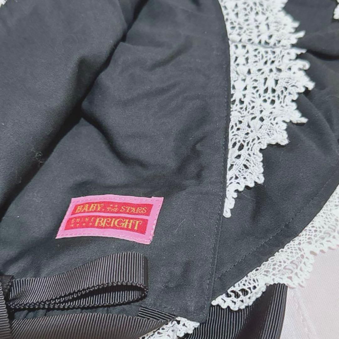 BABY うさみみボンネット 黒白