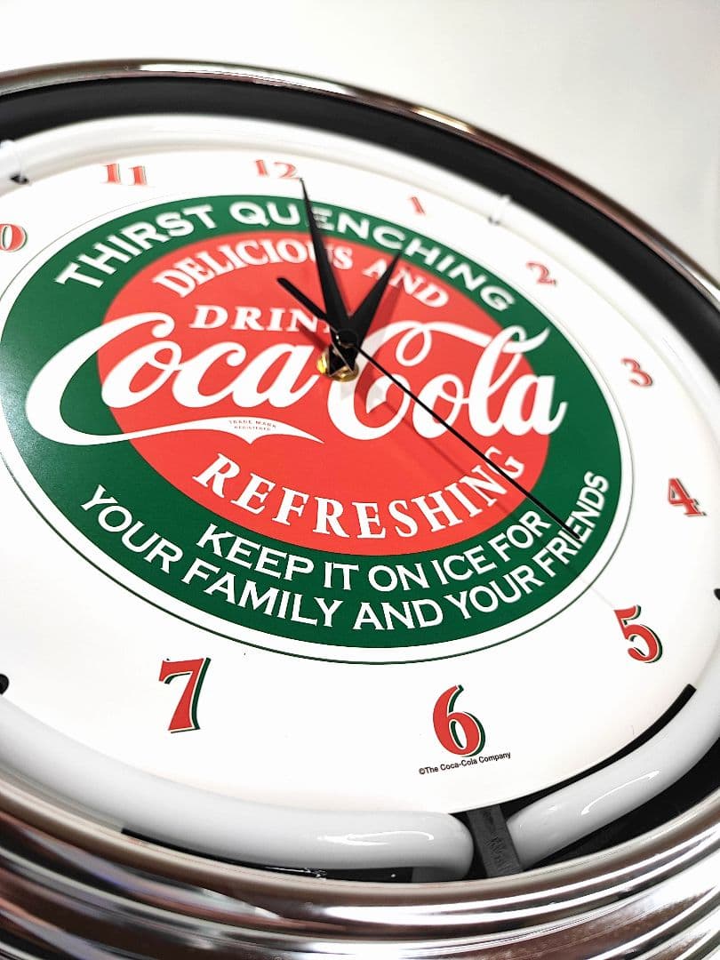 訳あり ネオン 壁掛け時計 コカコーラ レトロ 完動品 インテリア