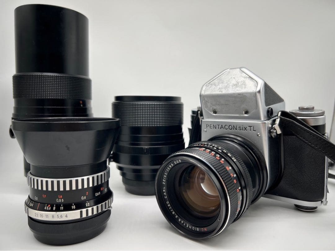 ☆ジャンク【PENTACON】SIX TL + レンズ4点　セット