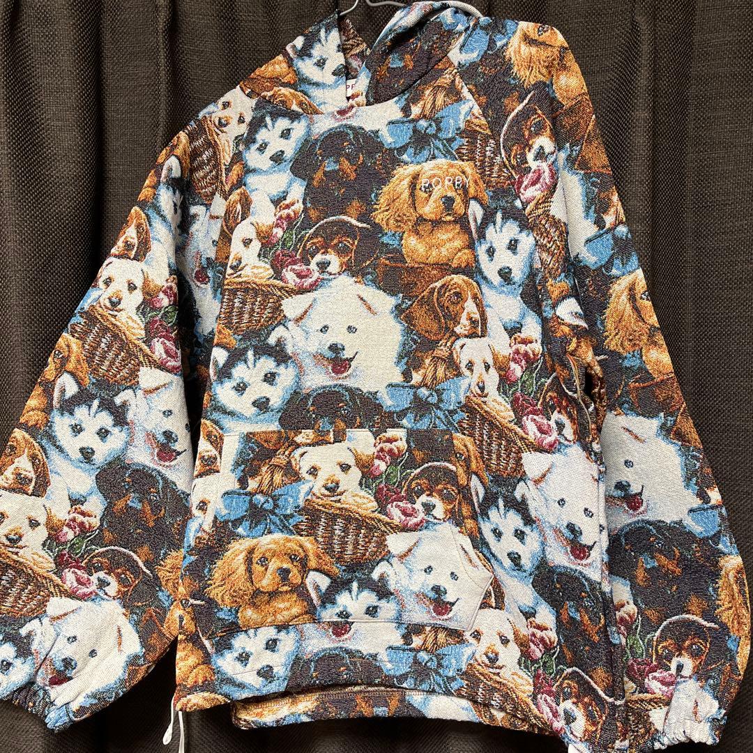 POPPY　あさぎーにょ　メニードッグゴブランパーカー