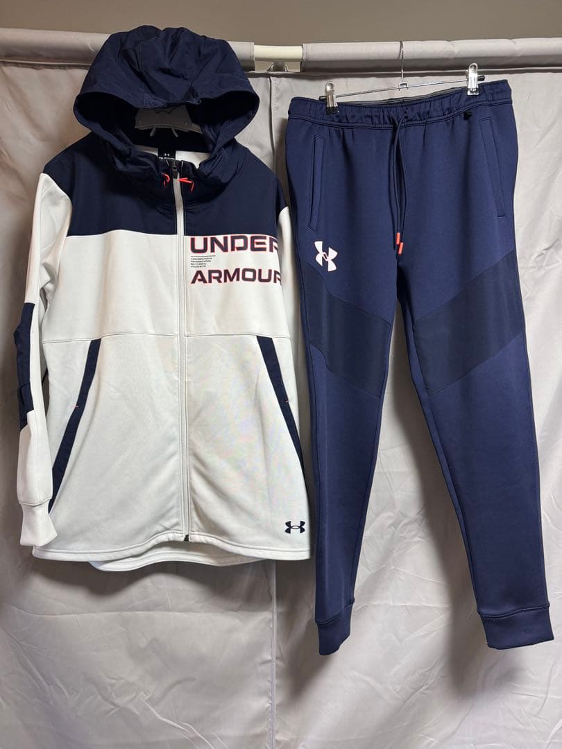 アンダーアーマー ジャージ 上下 メンズ 黒 L XL セットアップ