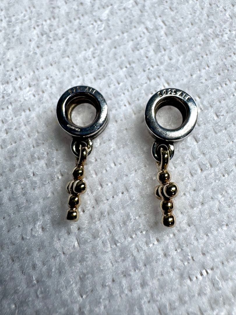 パンドラシルバー925と ❣️14k❣️ゴルド クロスチャーム