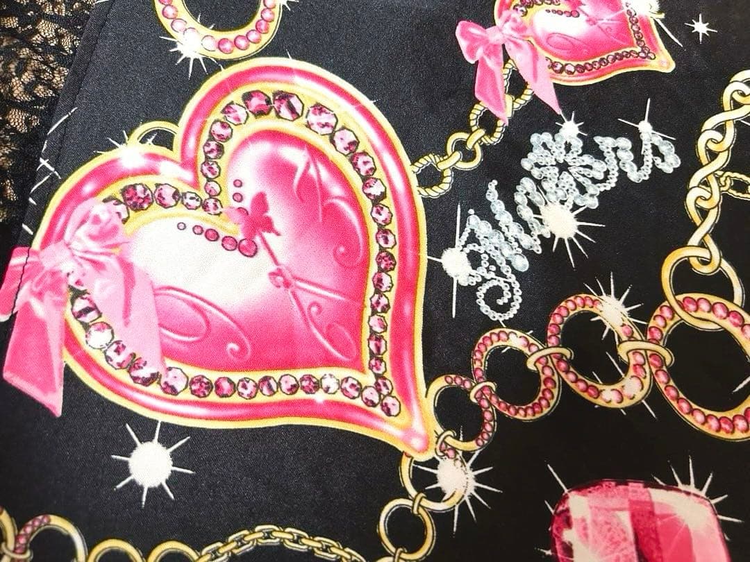 MARS♡AliceTime柄♡アリスタイム♡胸元リボン♡キャミトップス♡BK