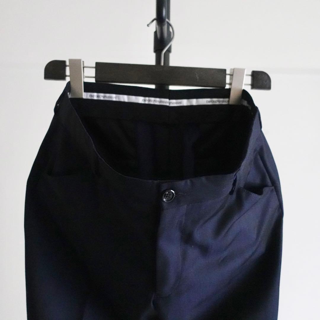 【イタリア製】EMPORIO ARMANI ウールソラーロ　セミワイドスラックス